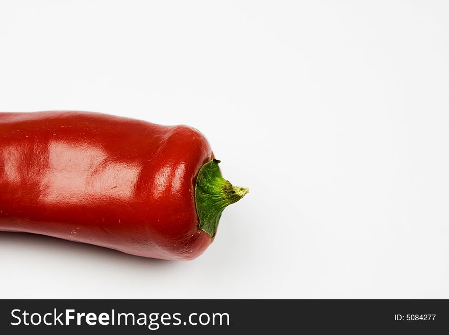Red Hot Paprika on white background