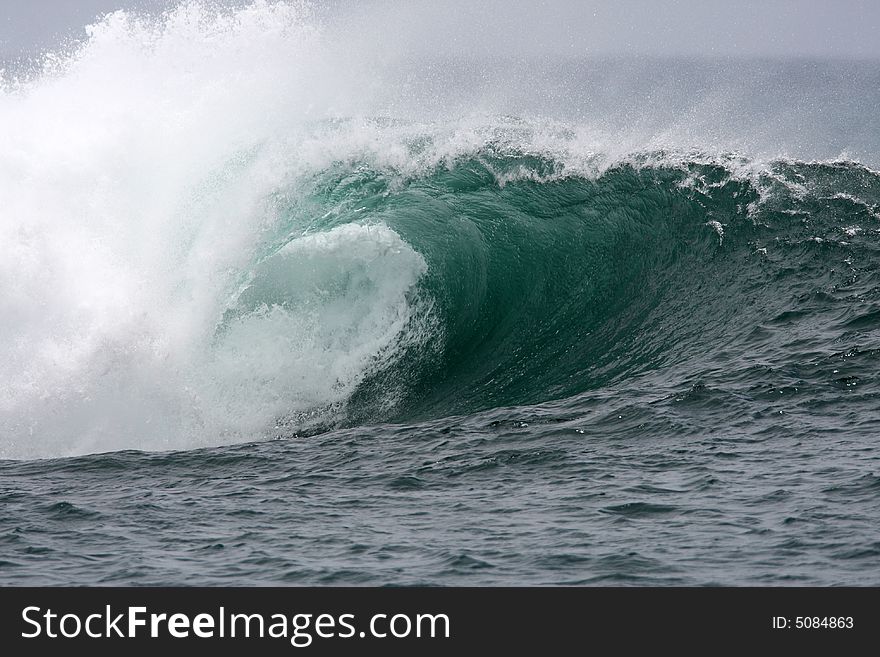 Reef breaker on Oahu's South Shore. Reef breaker on Oahu's South Shore