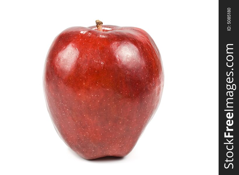 Fresh red apples isolated on a white background