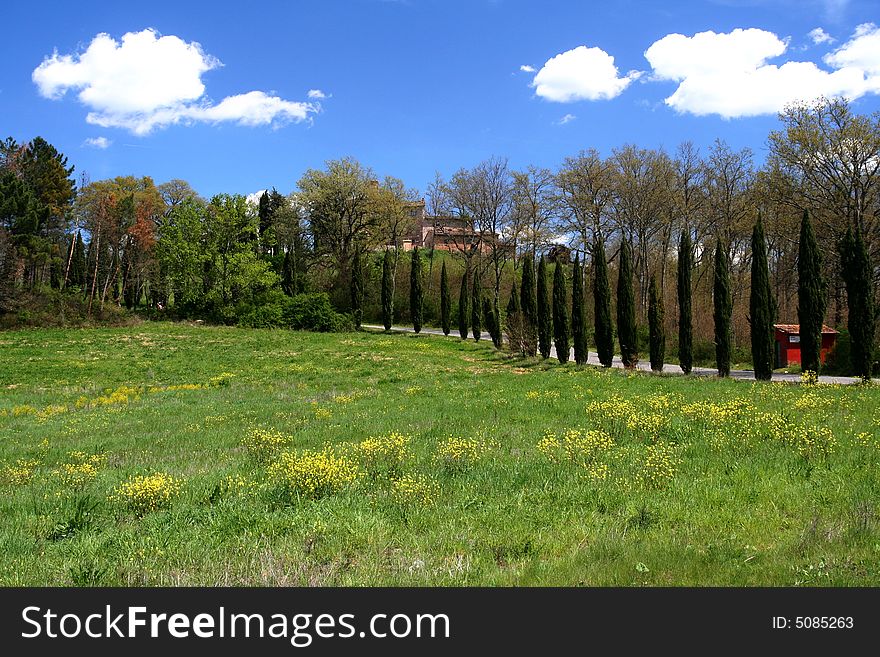 Landscape in San Galgano - Tuscany - Italy. Landscape in San Galgano - Tuscany - Italy