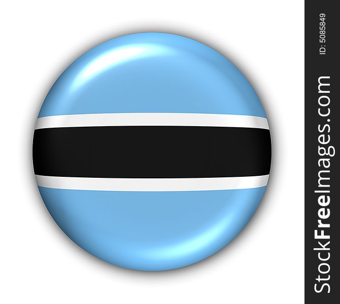 World Flag Button Series - Africa - Botswana (With Clipping Path). World Flag Button Series - Africa - Botswana (With Clipping Path)