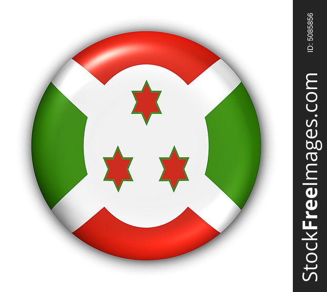 World Flag Button Series - Africa/Asia - Burundi (With Clipping Path). World Flag Button Series - Africa/Asia - Burundi (With Clipping Path)