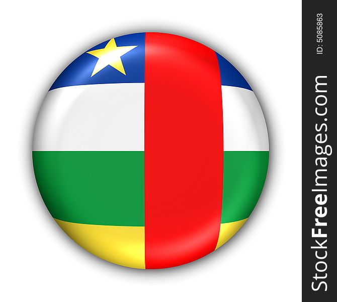 World Flag Button Series - Africa - Central African Republic (With Clipping Path). World Flag Button Series - Africa - Central African Republic (With Clipping Path)