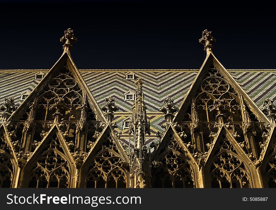 This is a detail of the stephansdome in vienna