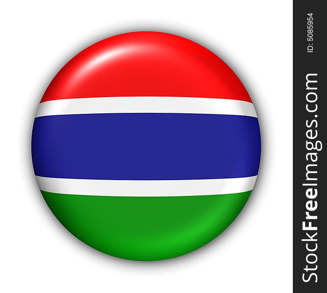 World Flag Button Series - Africa - Gambia (With Clipping Path). World Flag Button Series - Africa - Gambia (With Clipping Path)