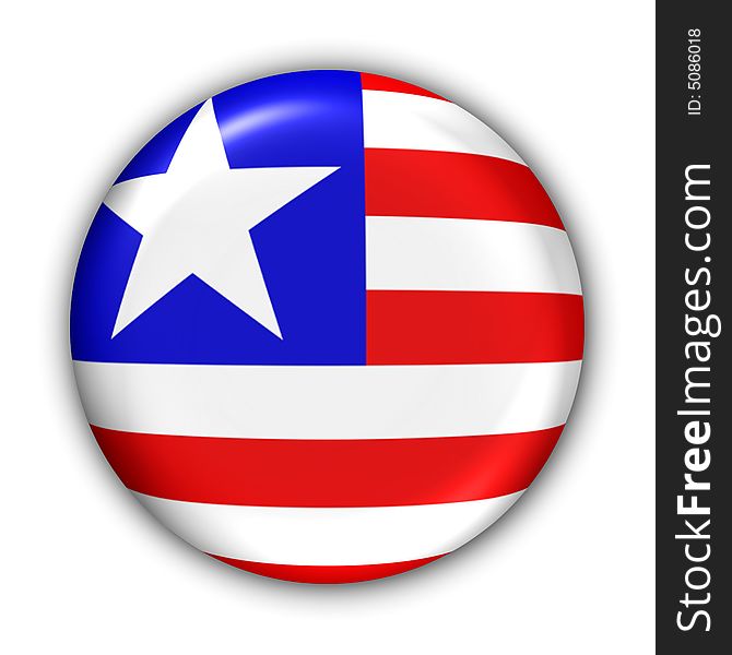 World Flag Button Series - Africa - Liberia (With Clipping Path). World Flag Button Series - Africa - Liberia (With Clipping Path)