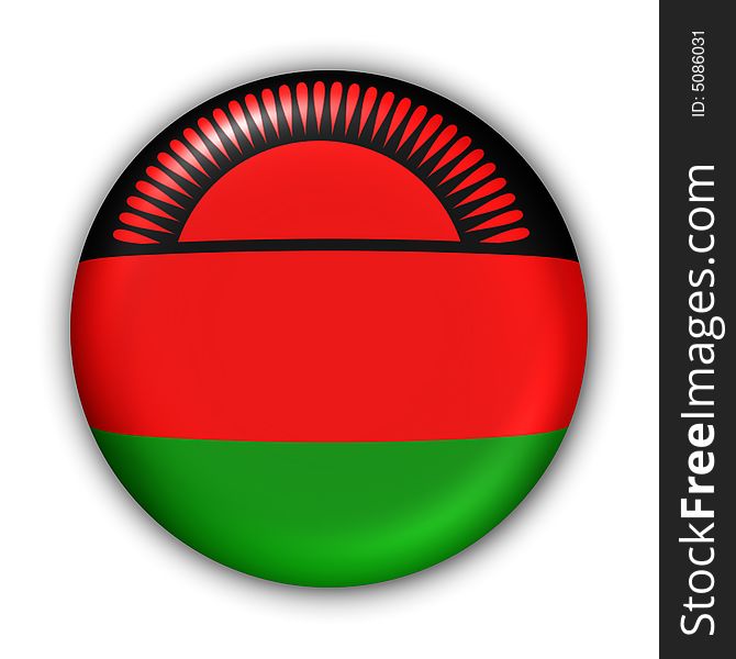 World Flag Button Series - Africa/Asia - Malawi (With Clipping Path). World Flag Button Series - Africa/Asia - Malawi (With Clipping Path)