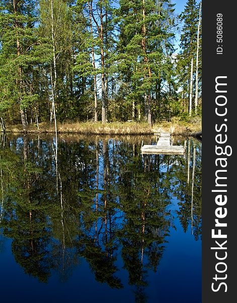 A perfect spot for a fishing weekend in a heart of the Swedish wilderness. A perfect spot for a fishing weekend in a heart of the Swedish wilderness