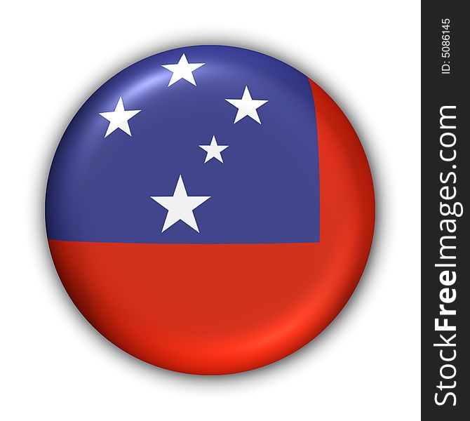 World Flag Button Series - Oceania - Samoa (With Clipping Path). World Flag Button Series - Oceania - Samoa (With Clipping Path)
