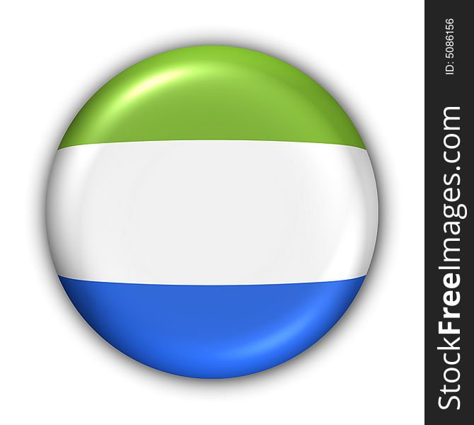 World Flag Button Series - Africa - Sierra Leone (With Clipping Path). World Flag Button Series - Africa - Sierra Leone (With Clipping Path)