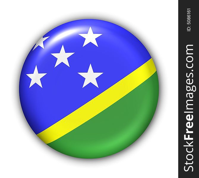 World Flag Button Series - Oceania - Solomon Islands (With Clipping Path). World Flag Button Series - Oceania - Solomon Islands (With Clipping Path)