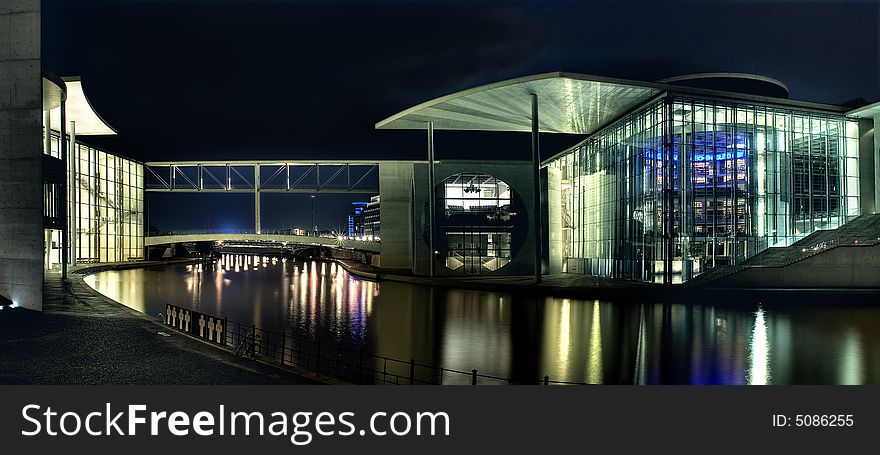 Modern architecture on the river spree in berlin. Modern architecture on the river spree in berlin