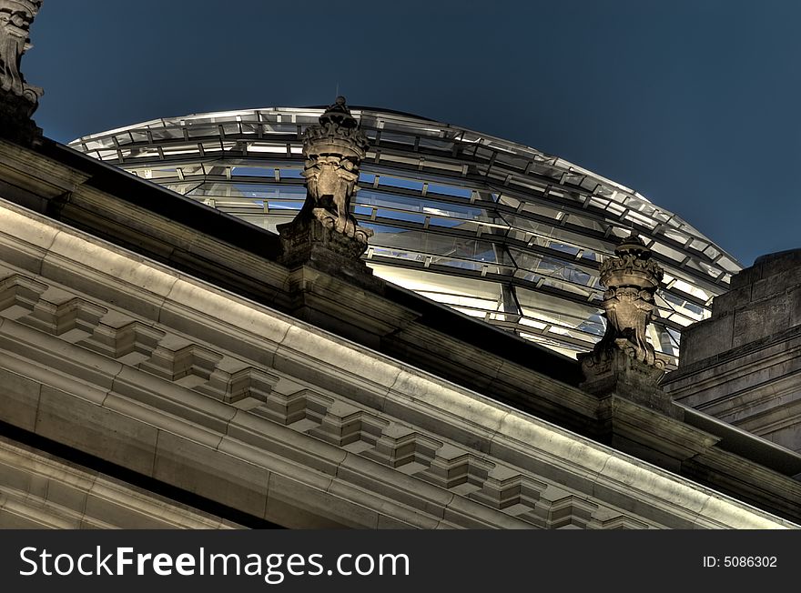 Detail of the reichstag in berlin. Detail of the reichstag in berlin