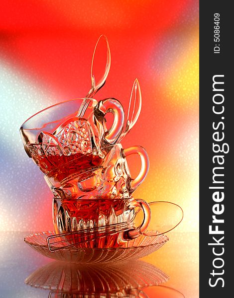 Abstract Teacup Design Background