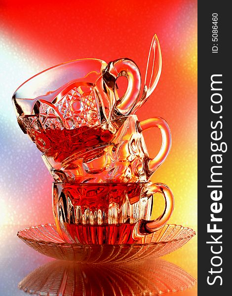 Abstract Teacup Design Background