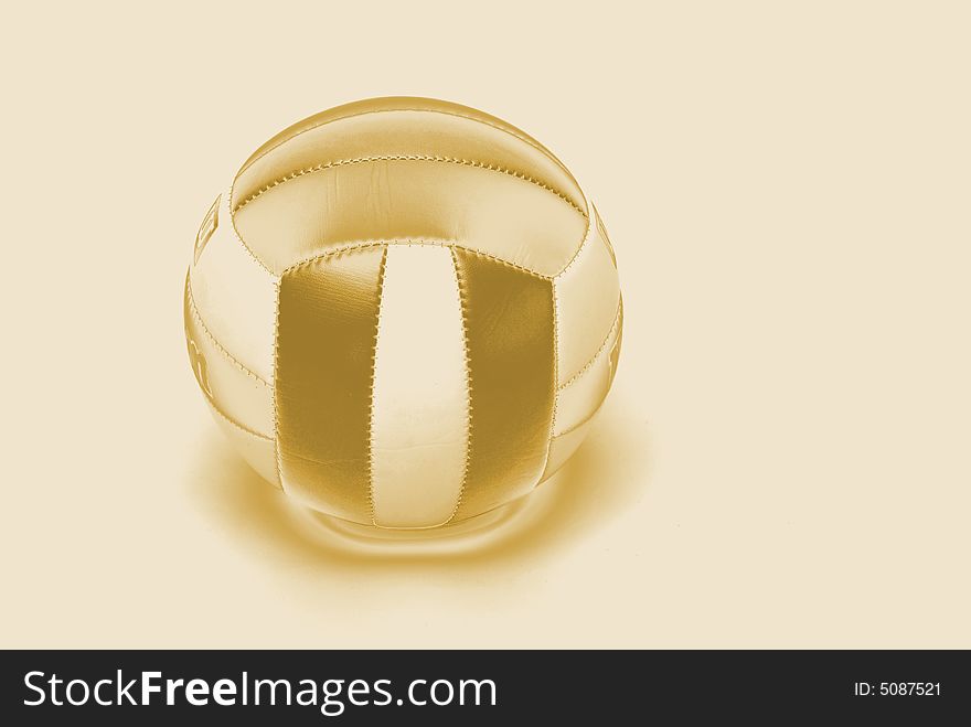Gold sport ball on golden background. Gold sport ball on golden background