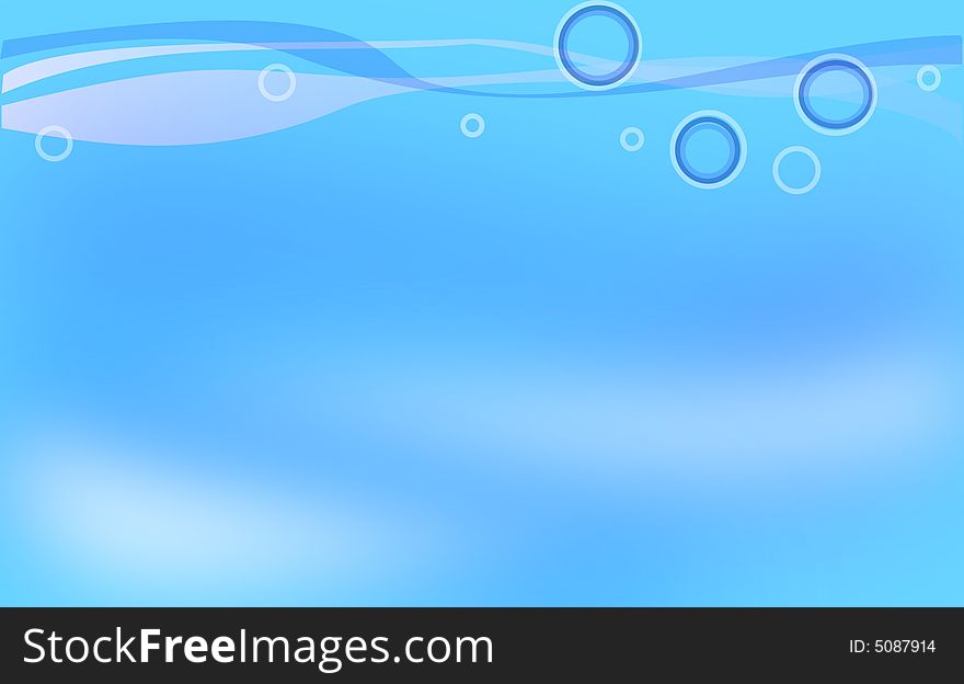 Bright blue water theme background. Bright blue water theme background