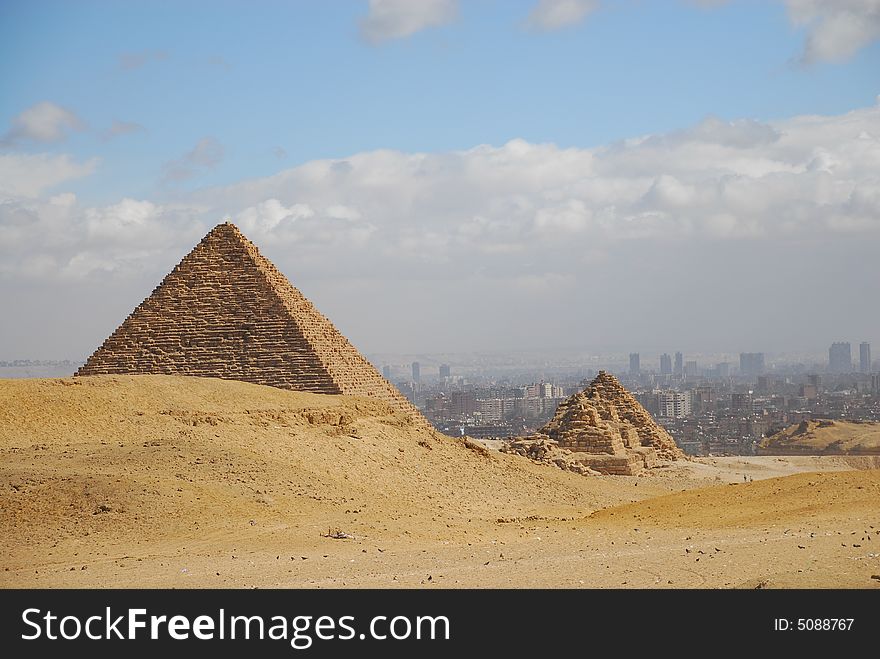 Ancient egyptian pyramid
in the desert