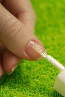 Polishing Of Thumbnail Stock Image Polishing Of Thumbnail Stock Image