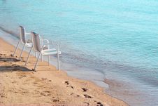Two Beach Chairs Royalty Free Stock Image Two Beach Chairs Royalty Free Stock Image