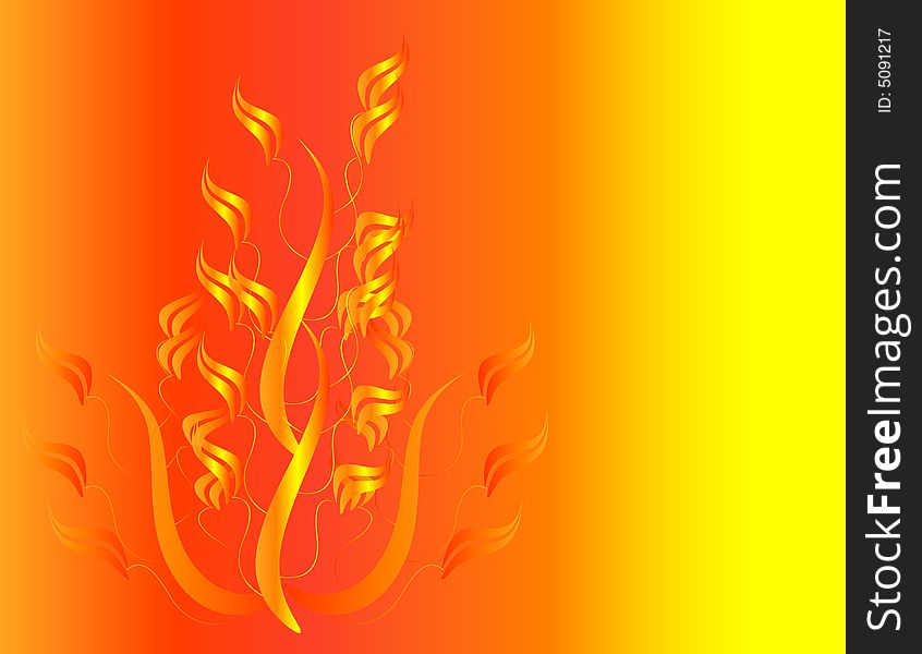 A Burning Bush is Featured in an Abstract Illustration.