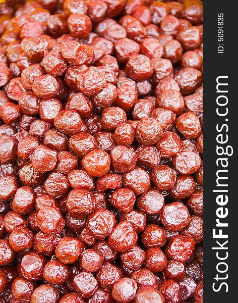 Dried fruits for sale at market