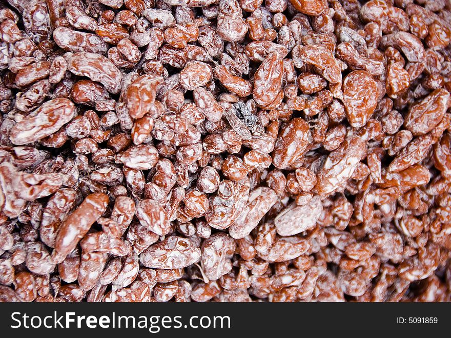 Dried fruits for sale at market