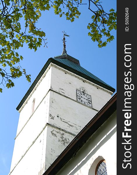 Tower of Medieval church in Norway, built in 1085