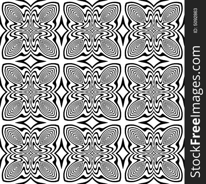 Abstract seamless black-and-white pattern - graphic illustration. Abstract seamless black-and-white pattern - graphic illustration