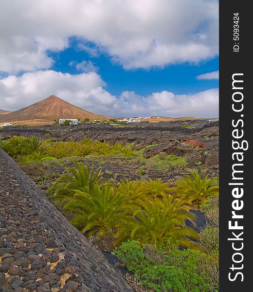 Lanscape of volcanic island, Lanzarote, Canary island. Lanscape of volcanic island, Lanzarote, Canary island