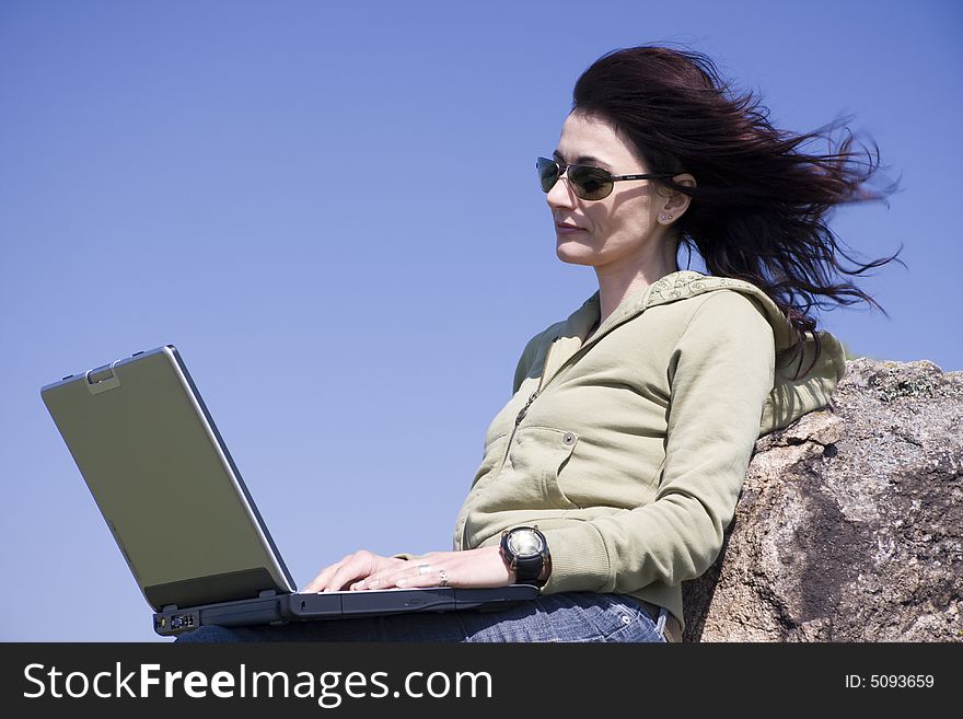 Woman With Laptop