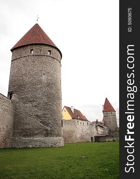 Old towers of old city Tallinn Estonia