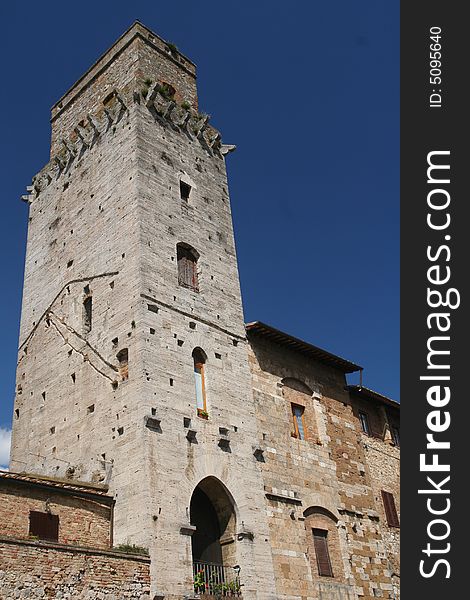 View from San Gimignano - Tuscany - Italy. View from San Gimignano - Tuscany - Italy