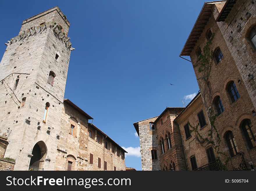 View from San Gimignano - Tuscany - Italy. View from San Gimignano - Tuscany - Italy