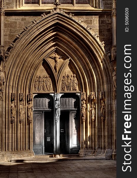 Portal of a gothic church