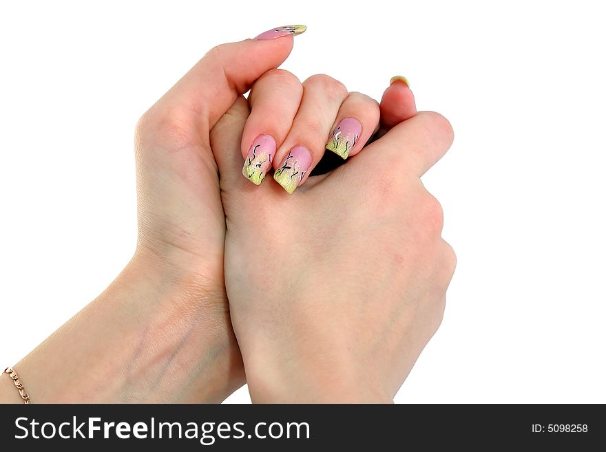 Female hands with beautiful manicure