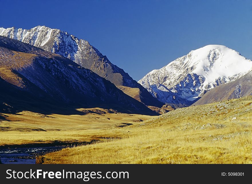 Autumnal Landscape In Mountain.