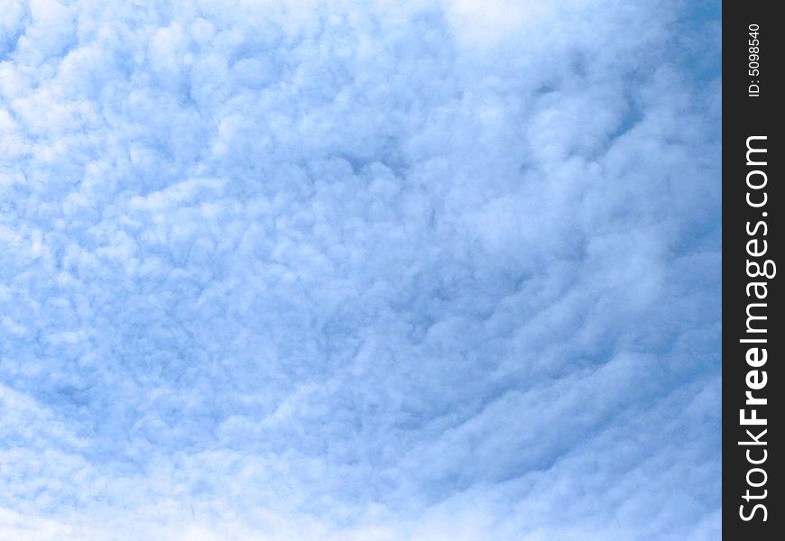 The BLue sky in plumose clouds. The BLue sky in plumose clouds