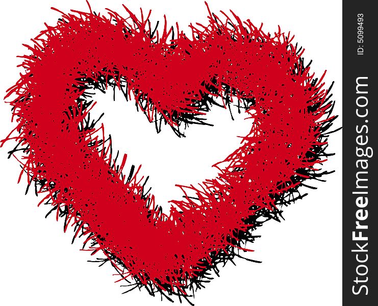 Red Hairy Heart