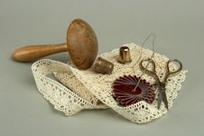 Sewing Materials Royalty Free Stock Photography Sewing Materials Royalty Free Stock Photography