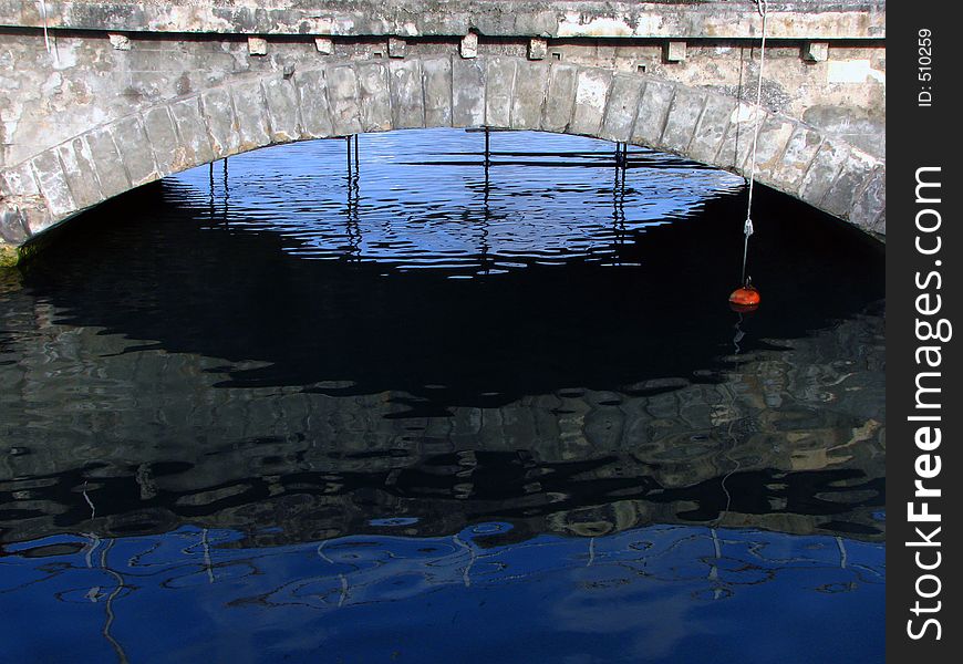 Section of an old bridge in Bridgetown, Barbados.