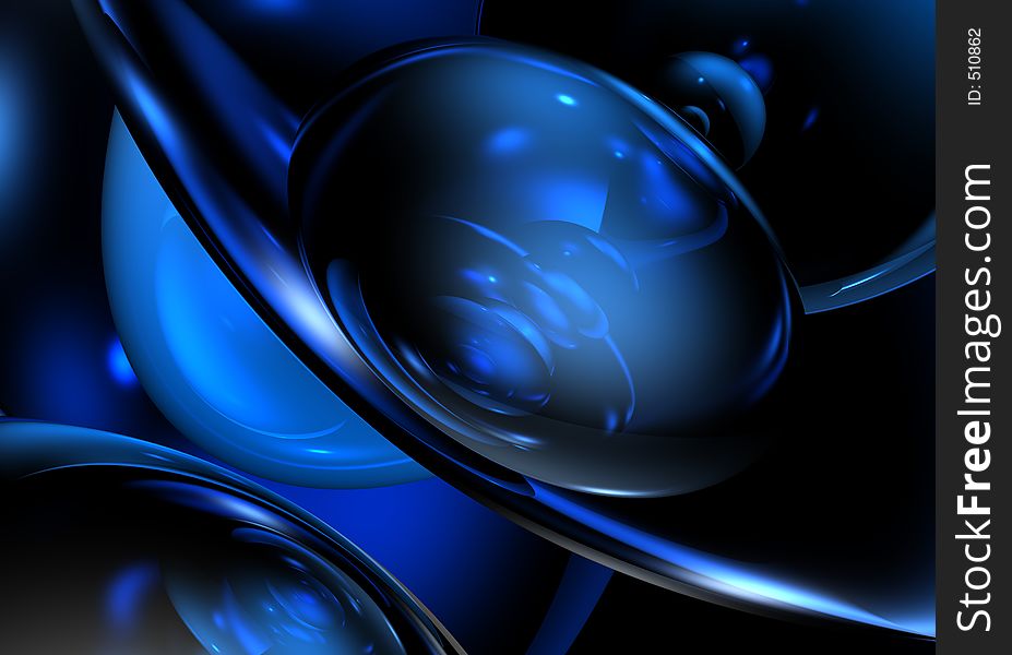 Blue Bubble Background (abstract)