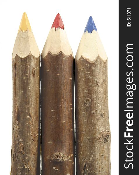 Wooden pencils RGB colors