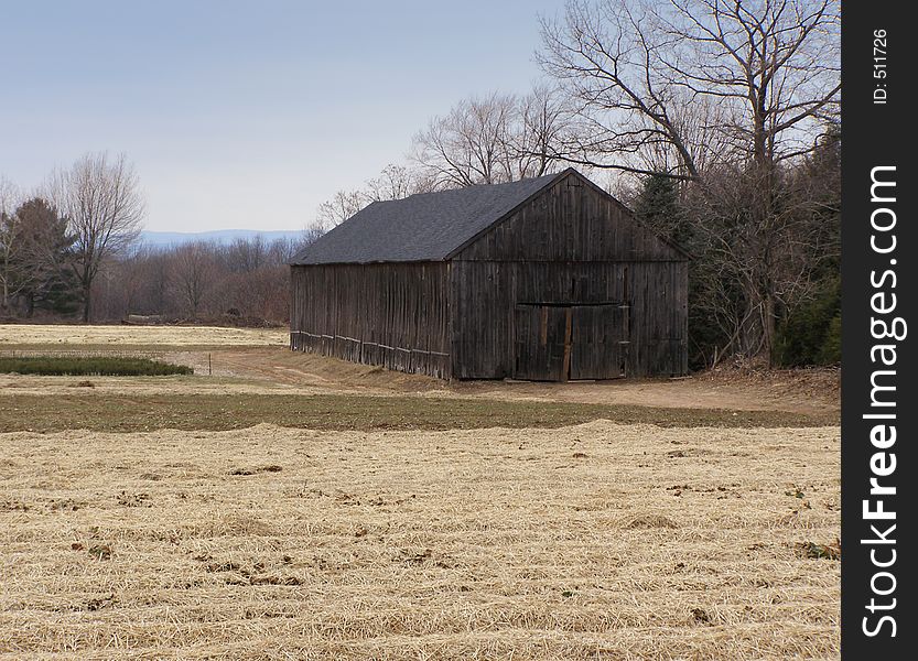 Connecticut tobacco field in winter. Connecticut tobacco field in winter