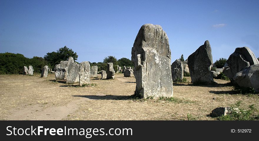 Menhir - standing stones in Brittany