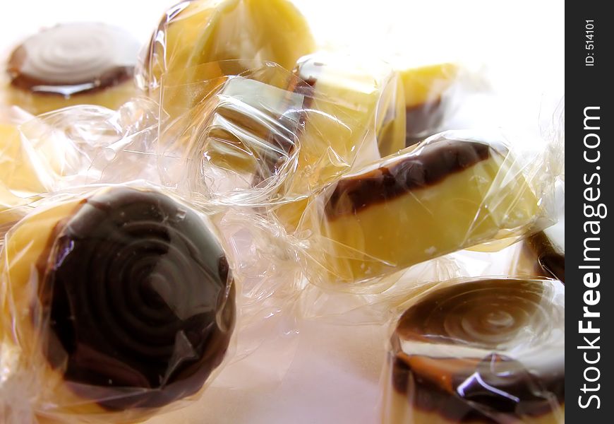 Chocolate sweets in package