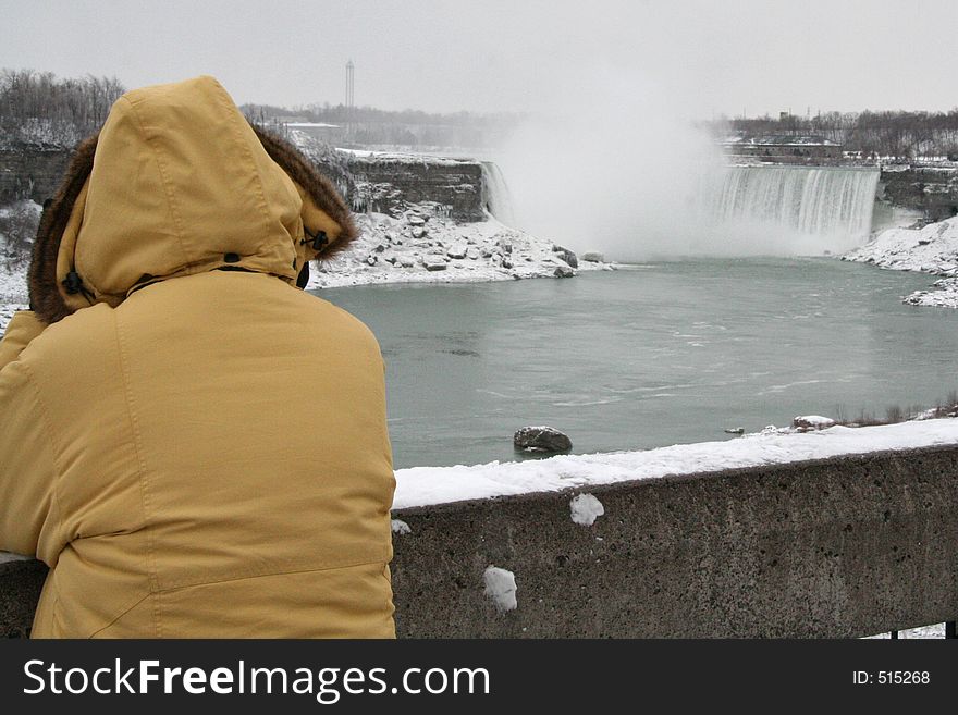 Niagara Falls - Tourist Looking On