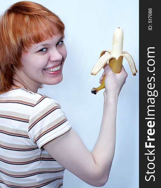 Girl with banana