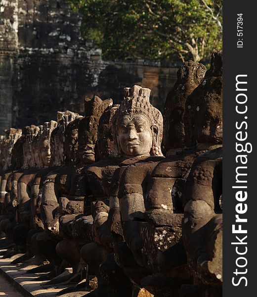 Entrance to Angkor Thom, Angkor Wat, Cambodia. Entrance to Angkor Thom, Angkor Wat, Cambodia