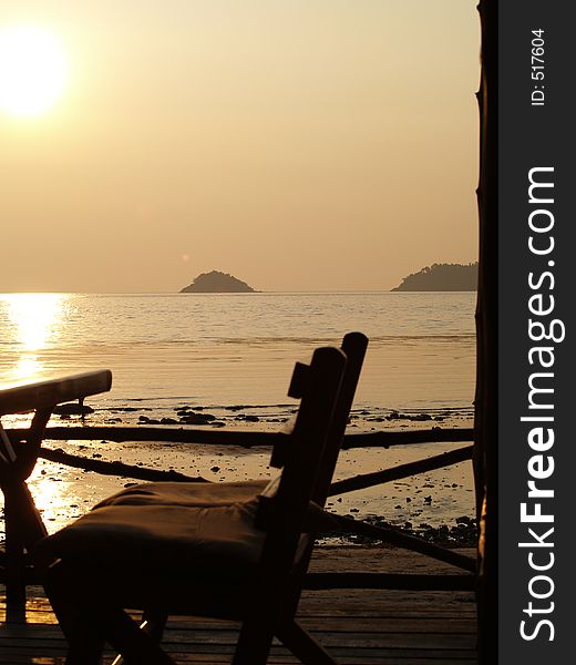 A place to relax and enjoy the sunset, Koh Chang, Thailand. A place to relax and enjoy the sunset, Koh Chang, Thailand